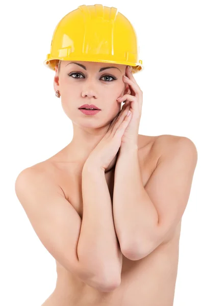 stock image Girl with hard hat