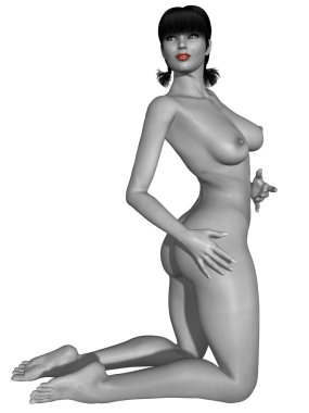 çıplak kadın vücudu ile seksi poz