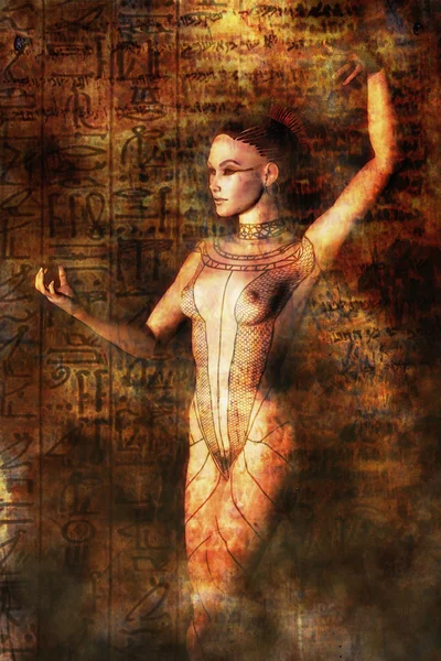 stock image Pharaoh woman painting
