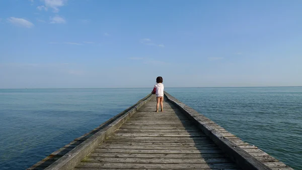 stock image Toddler on a pier